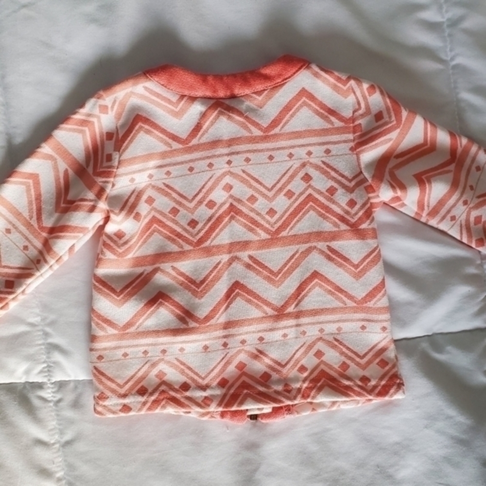 Baby Jessica Simpson jacket. Size 12 months. Bohemian. Zip. Pink and whi… - Picture 2 of 7